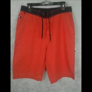 2001 TOMMY HILFIGER SPELLOUT SHORTS SIZE M
